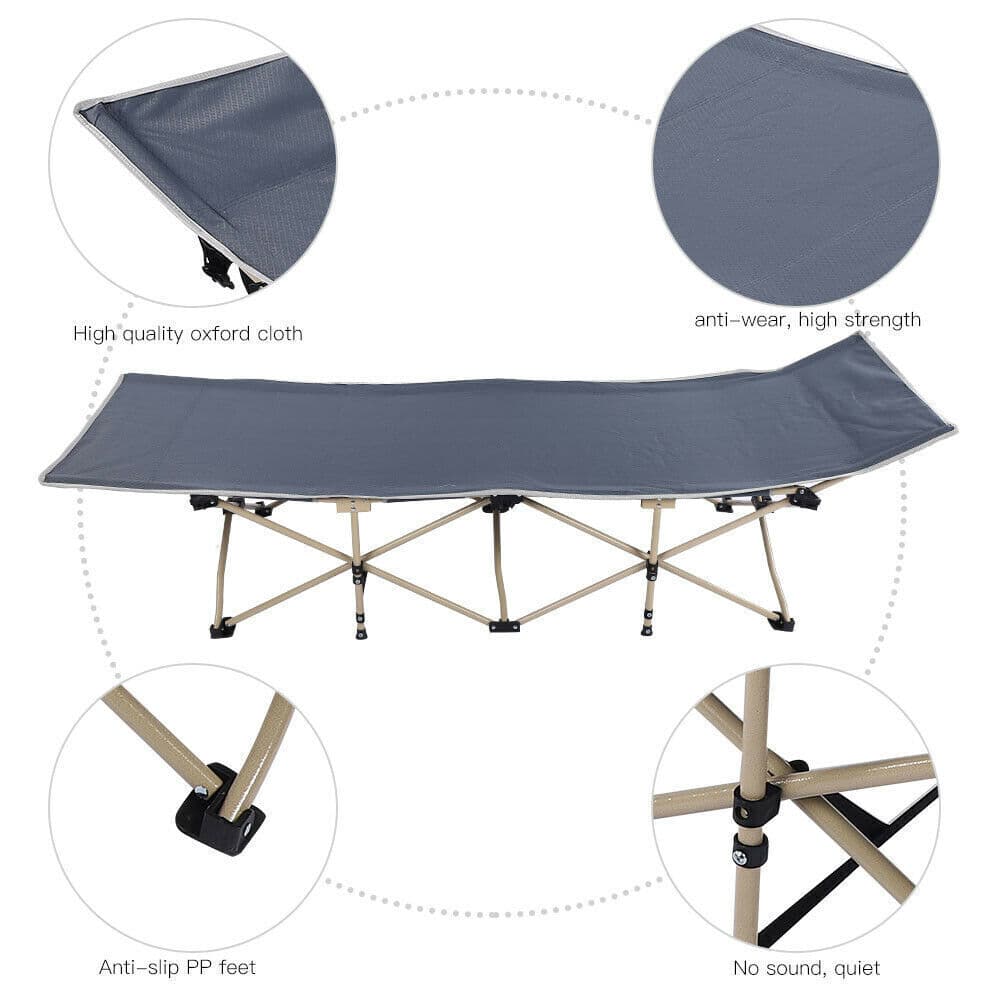 Premium Heavy Duty Single Folding Bed with Comfort Mat - image 5