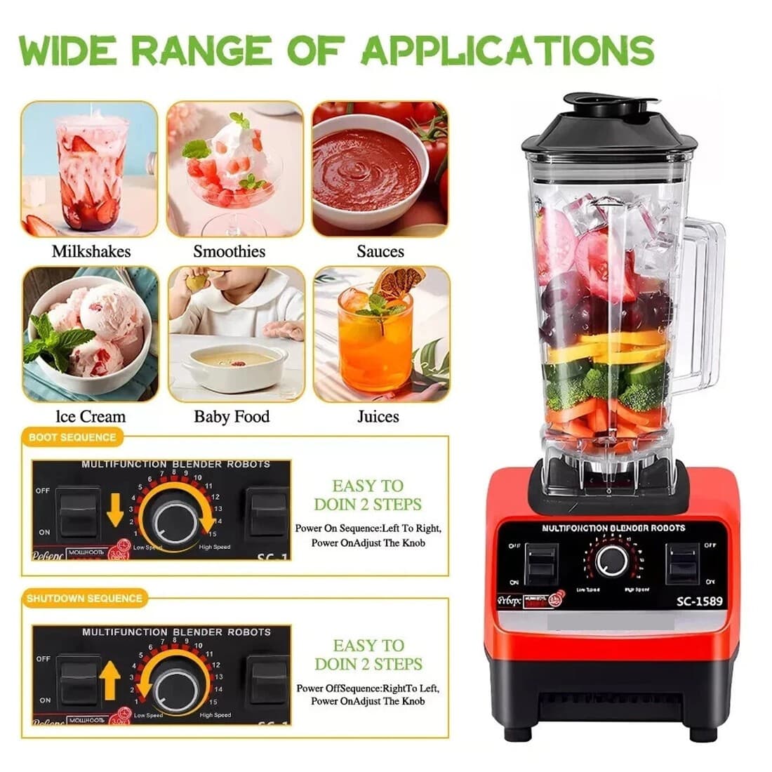 Professional 4500W High-Speed Blender for Perfect Smoothies - image 5