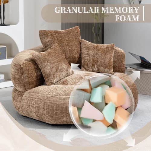 Unwind in Ultimate Comfort with Our High-Back Chenille Bean Bag - image 16