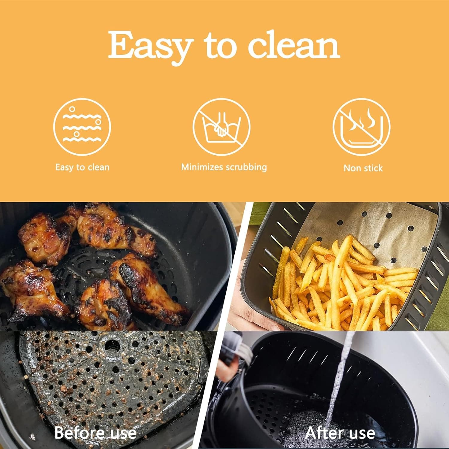 Effortless Cleanup with Premium 9-Inch Air Fryer Liners - image 2