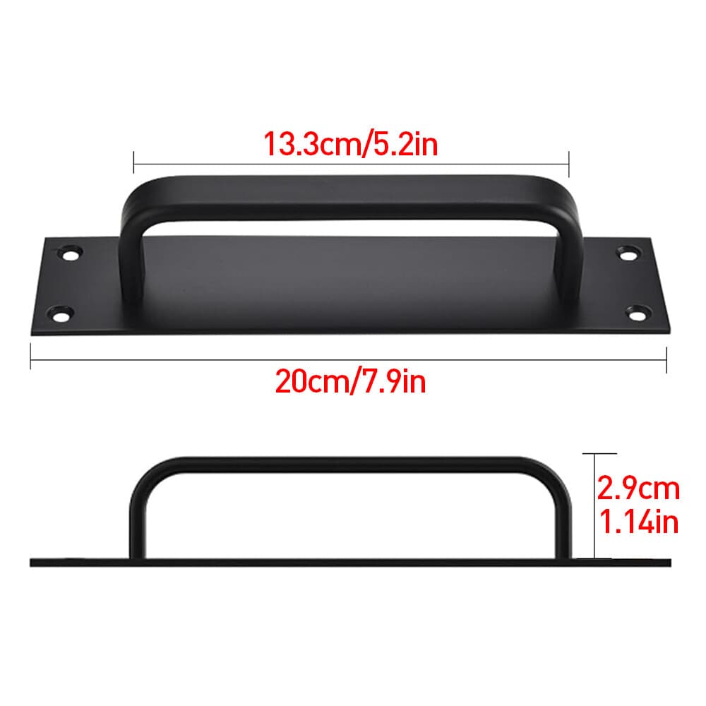 Two Matte Black Bar Pulls for Sliding Barn Doors and Cabinets - image 11