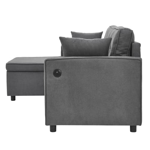 Effortless Comfort: Villalta Home Grey Corner Sofa Bed with Storage - image 2