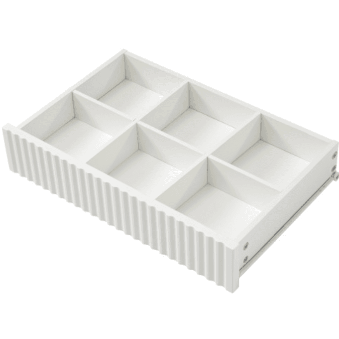 Contemporary White 6-Drawer Sideboard Cabinet - image 2