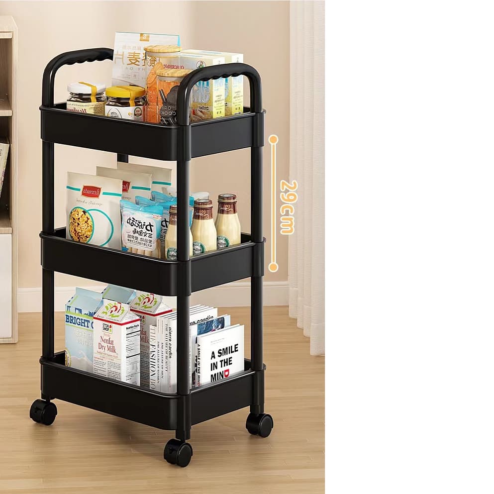 Effortless Organisation: 3-Tier Slim Rolling Storage Trolley - image 7