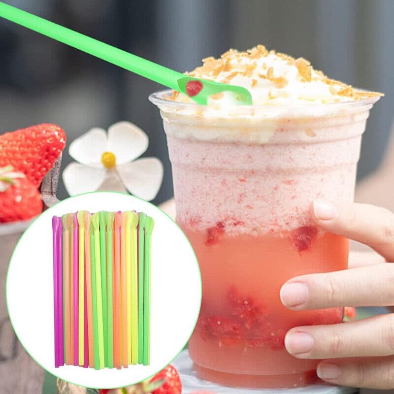 1100 Multicoloured Spoon Straws for Effortless Sipping - image 5