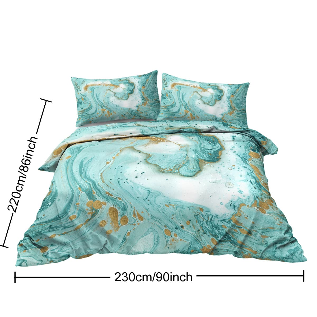 Transform Your Bedroom with this Turquoise Marble Duvet Set - image 15