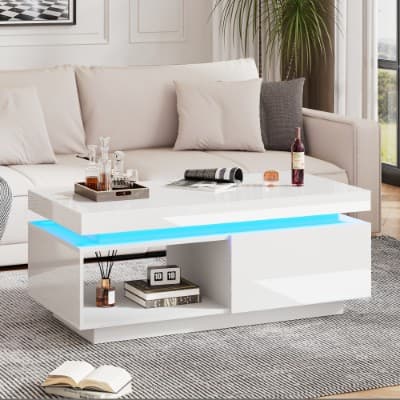 Illuminate Your Space with a High Gloss LED Coffee Table - image 3