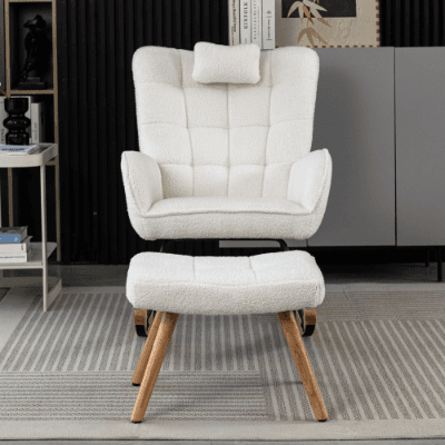 Discover Effortless Comfort in the Villalta Home White Rocking Chair - image 13