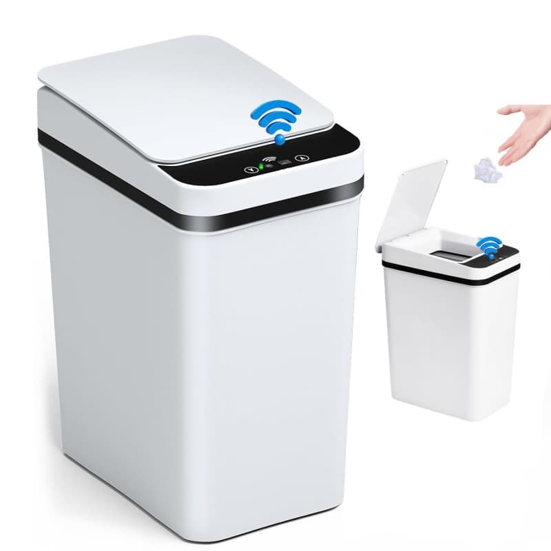 Effortless 12L Smart Sensor Bin for a Fresher Bathroom - image 8