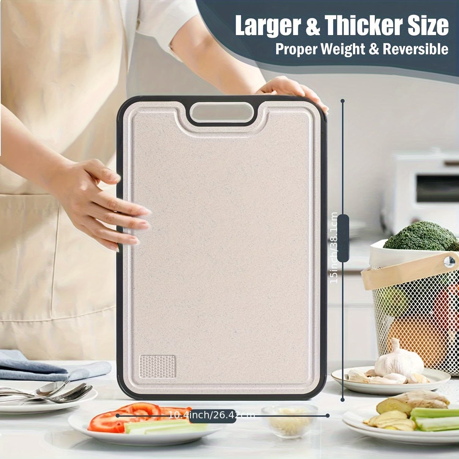 Double-Sided Chopping Board: Stainless Steel and Textured Surface - image 10