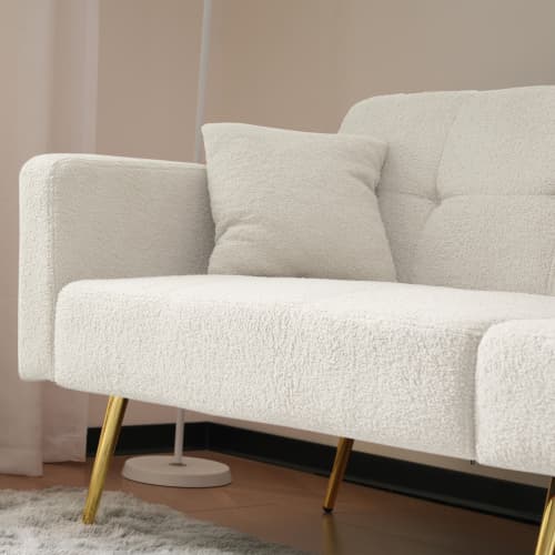 Chic 2 Seater Click Clack Sofa Bed with Side Pockets - image 38