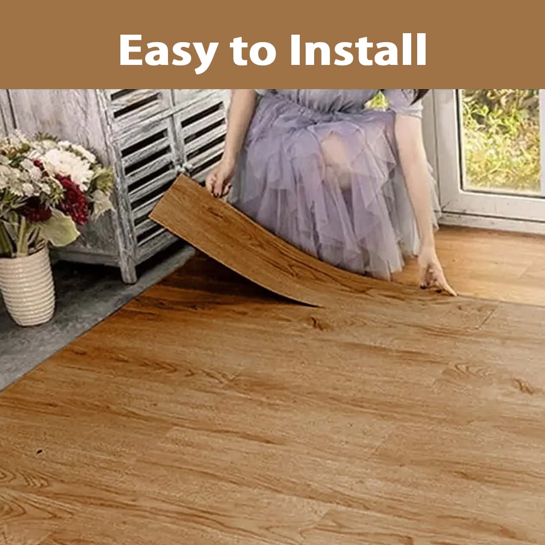 Peel and Stick Vinyl Flooring with Realistic Wood Effect - image 8