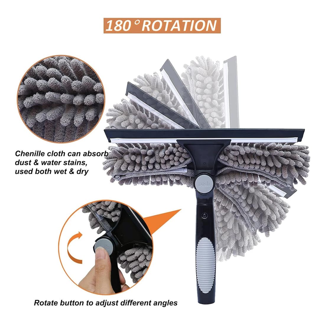 2-in-1 Telescopic Window Cleaning Kit (15ft/4.5m) - image 2