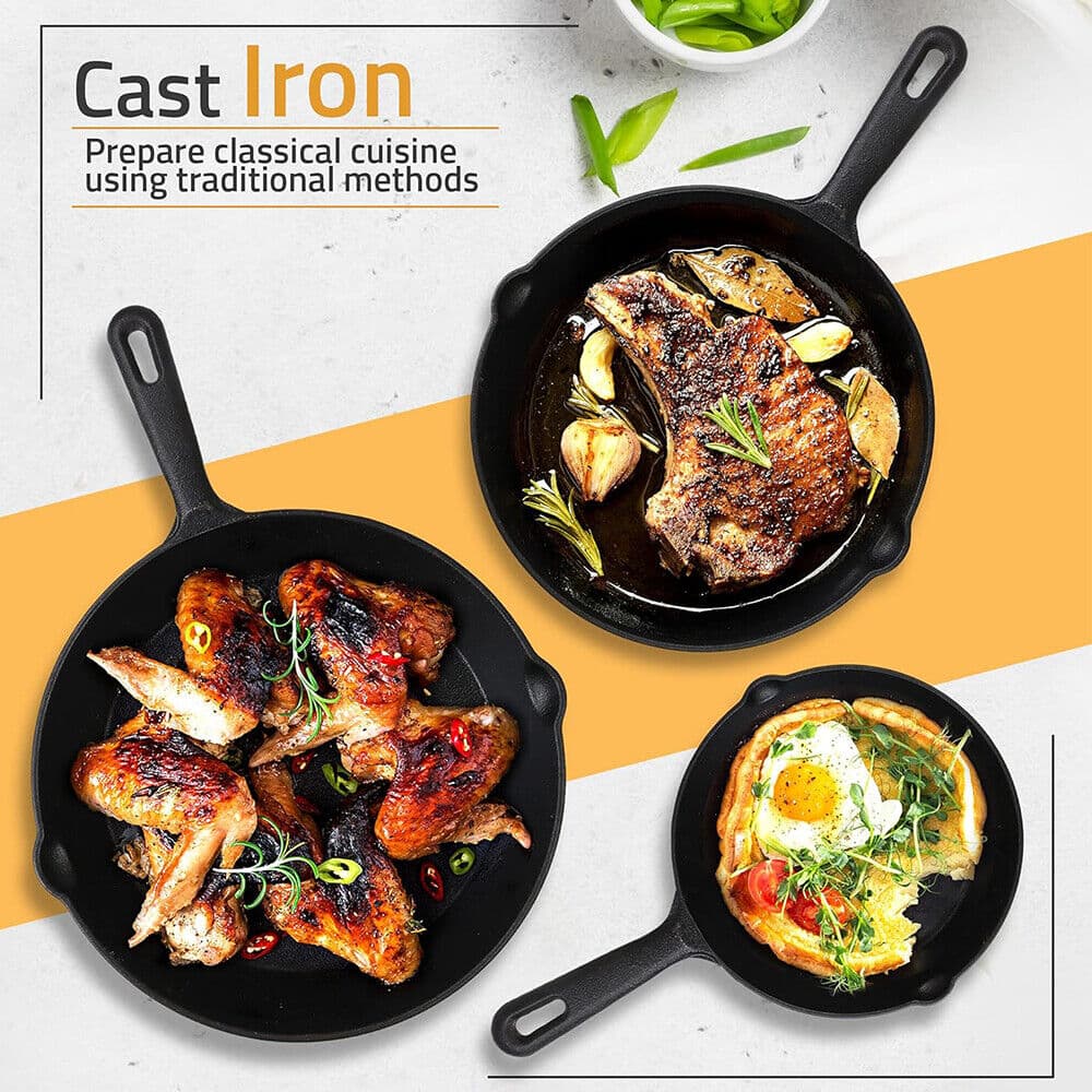 Versatile 3-Piece Cast Iron Skillet Set - image 19