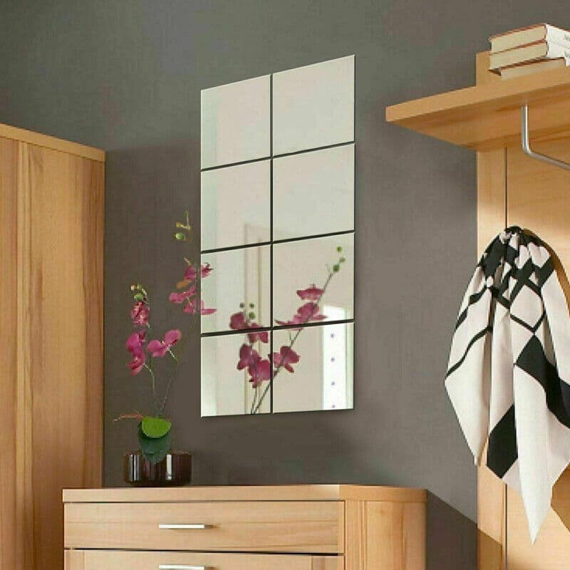 40-Piece Peel-and-Stick Acrylic Mirror Tiles, 15x15cm - image 18