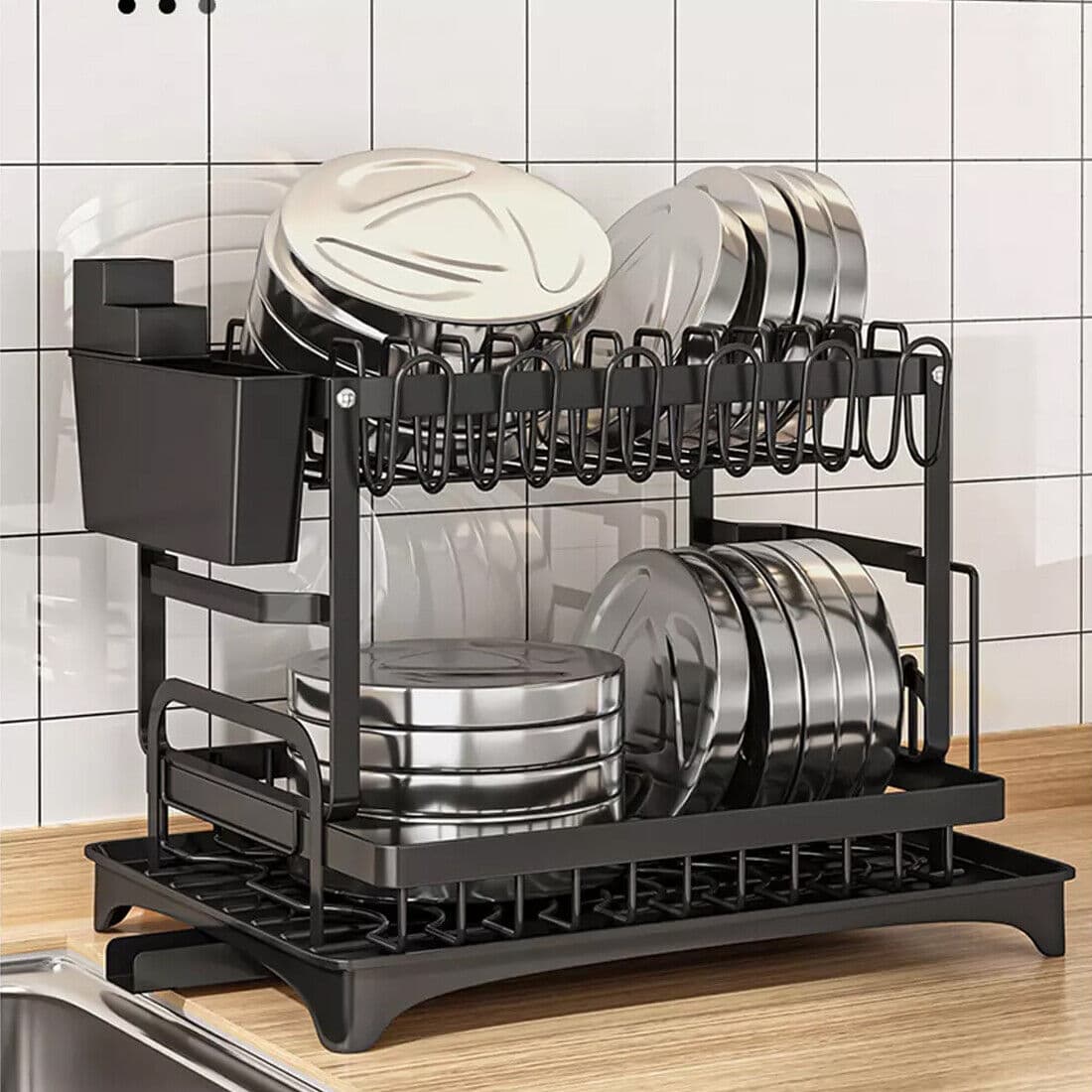 Effortless Drying with Our Premium 2-Tier Dish Rack - image 11