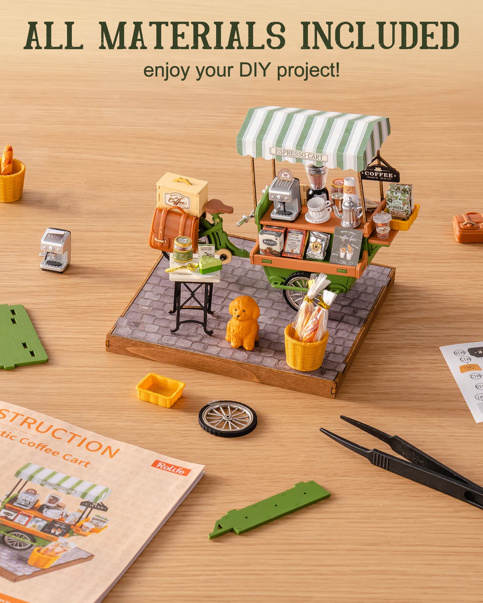 Build Your Own Vintage European Wooden Coffee Cart - image 12