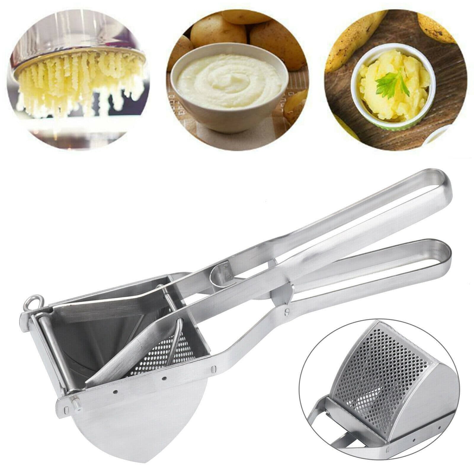 Effortless Stainless Steel Potato Ricer and Press - image 4