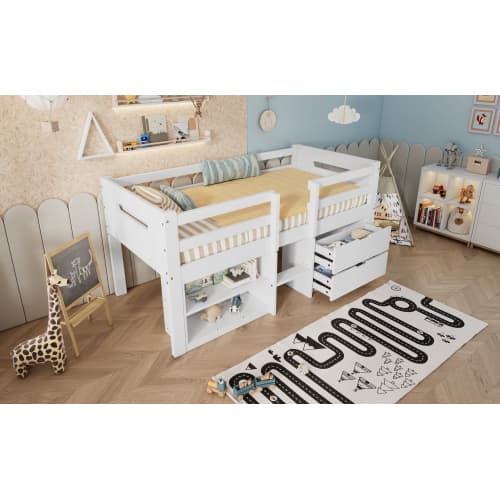 Transform Their Room with the Villalta Home White Single Storage Bed - image 9