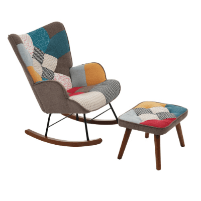 Relax in Style with a Vibrant Patchwork Rocking Chair - image 12