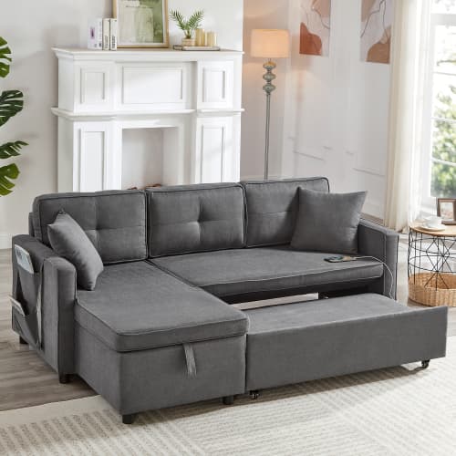 Effortless Comfort: Villalta Home Grey Corner Sofa Bed with Storage - image 26