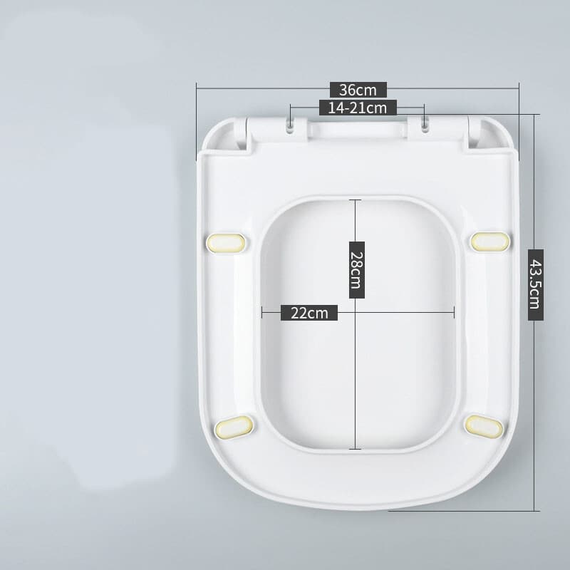 Premium Square Soft Close Toilet Seat in Gloss White - image 2