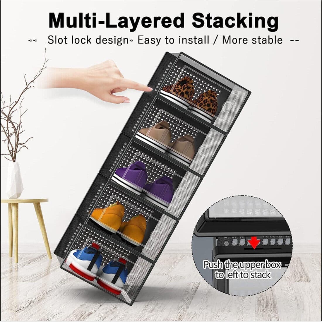 Set of 12 Stackable Shoe Storage Boxes - image 1