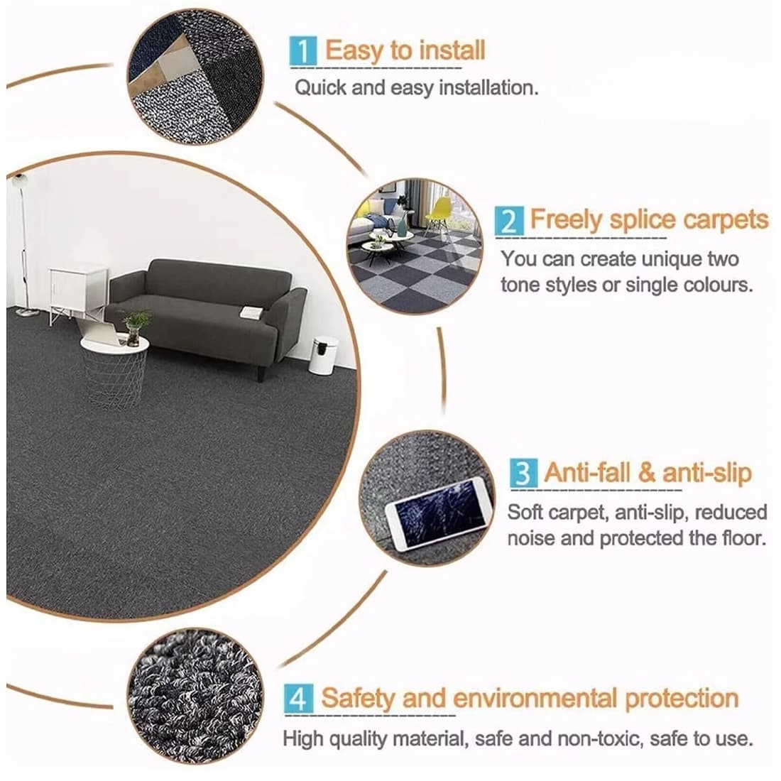 Transform Your Space with Premium 50x50cm Carpet Tiles - image 2