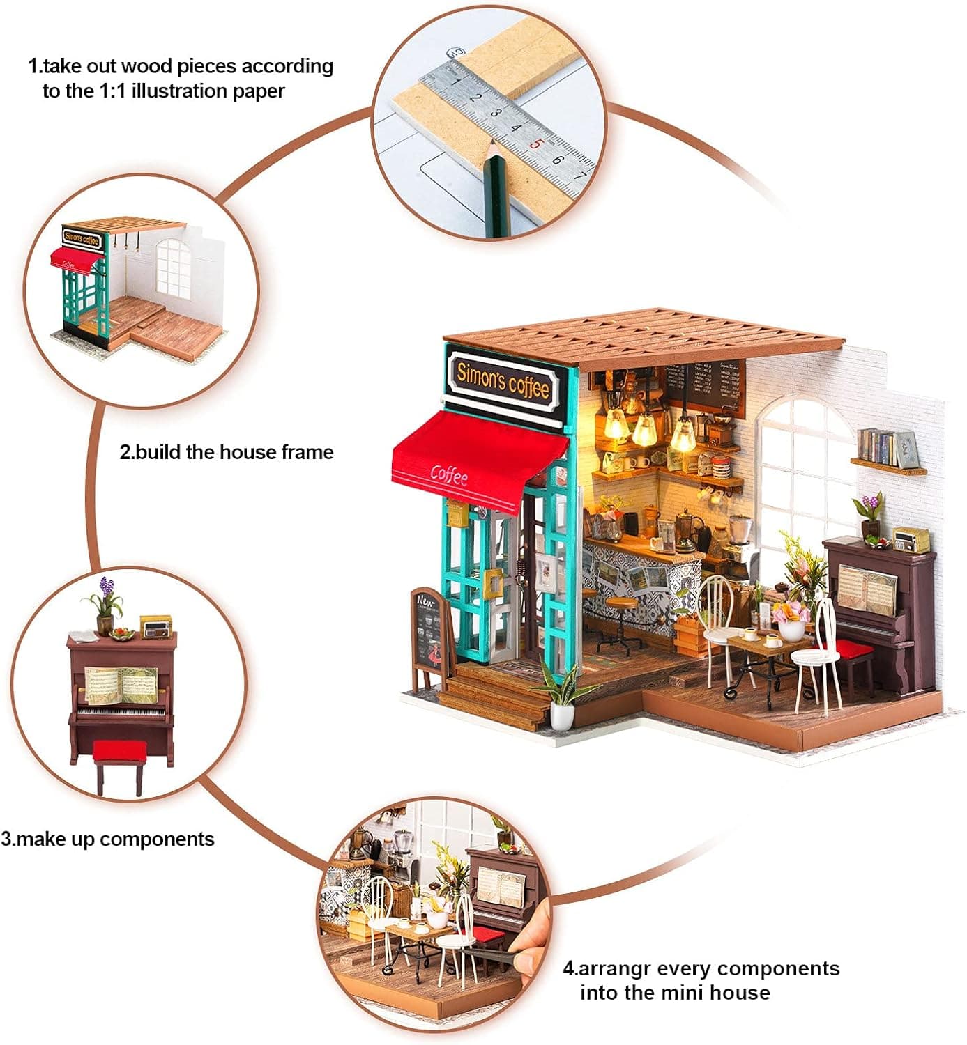 DIY Miniature Model Kit: Sam's Study Library - image 32