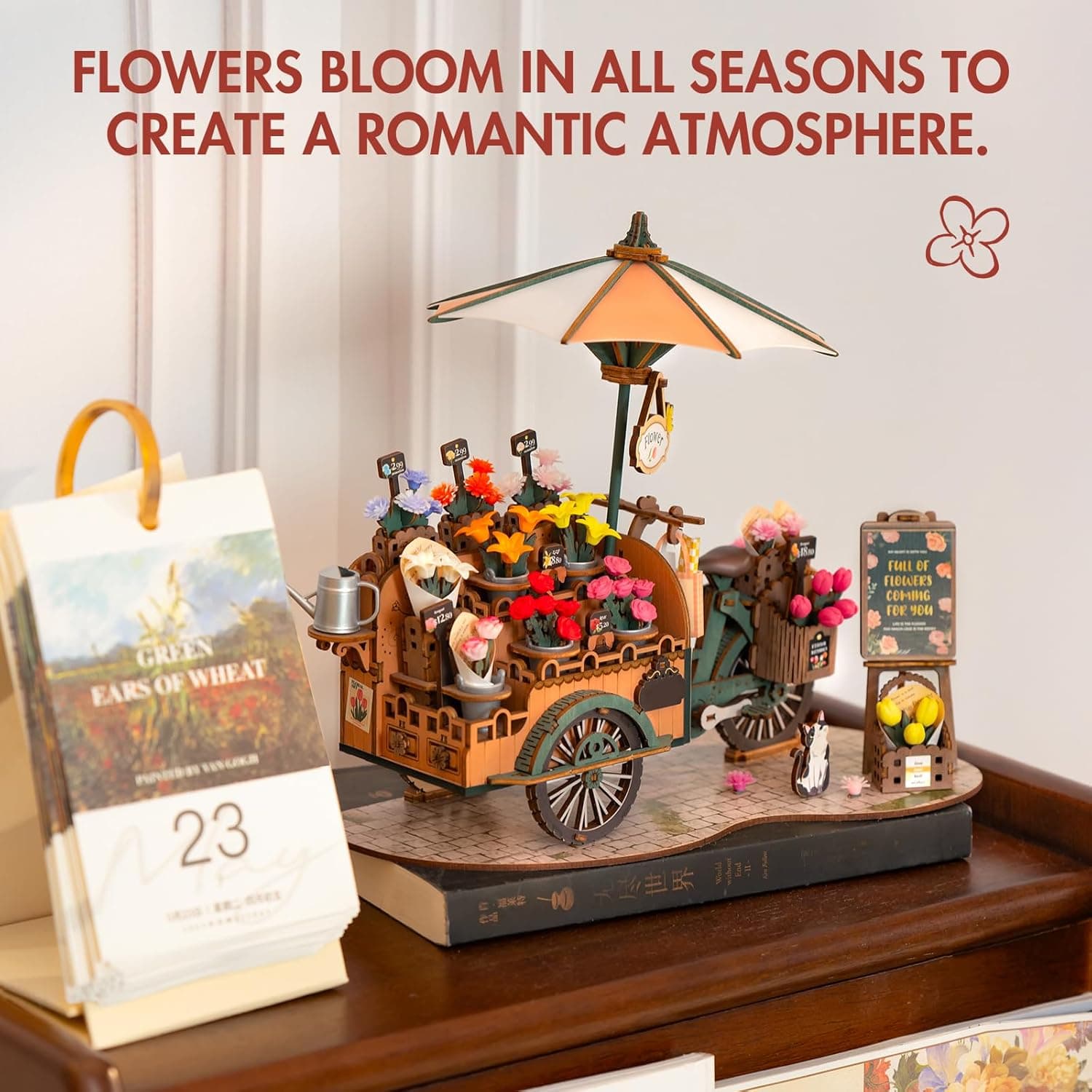 Build Your Own Romantic Flower Cart Model - image 10