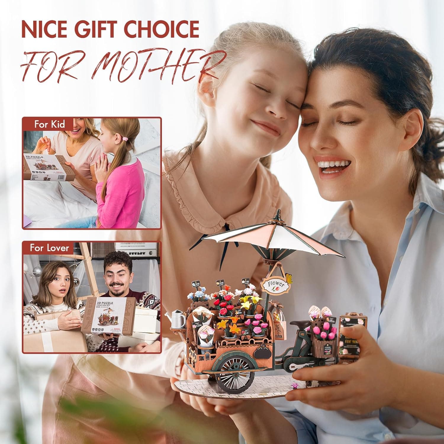 Build Your Own Romantic Flower Cart Model - image 7