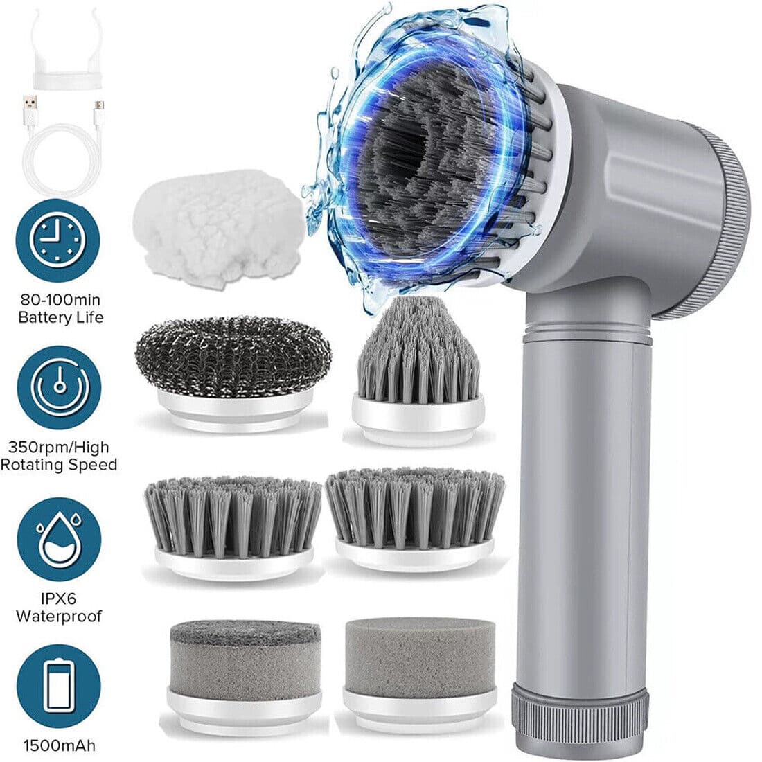 Rechargeable Electric Spin Scrubber for a Deeper Clean - image 17