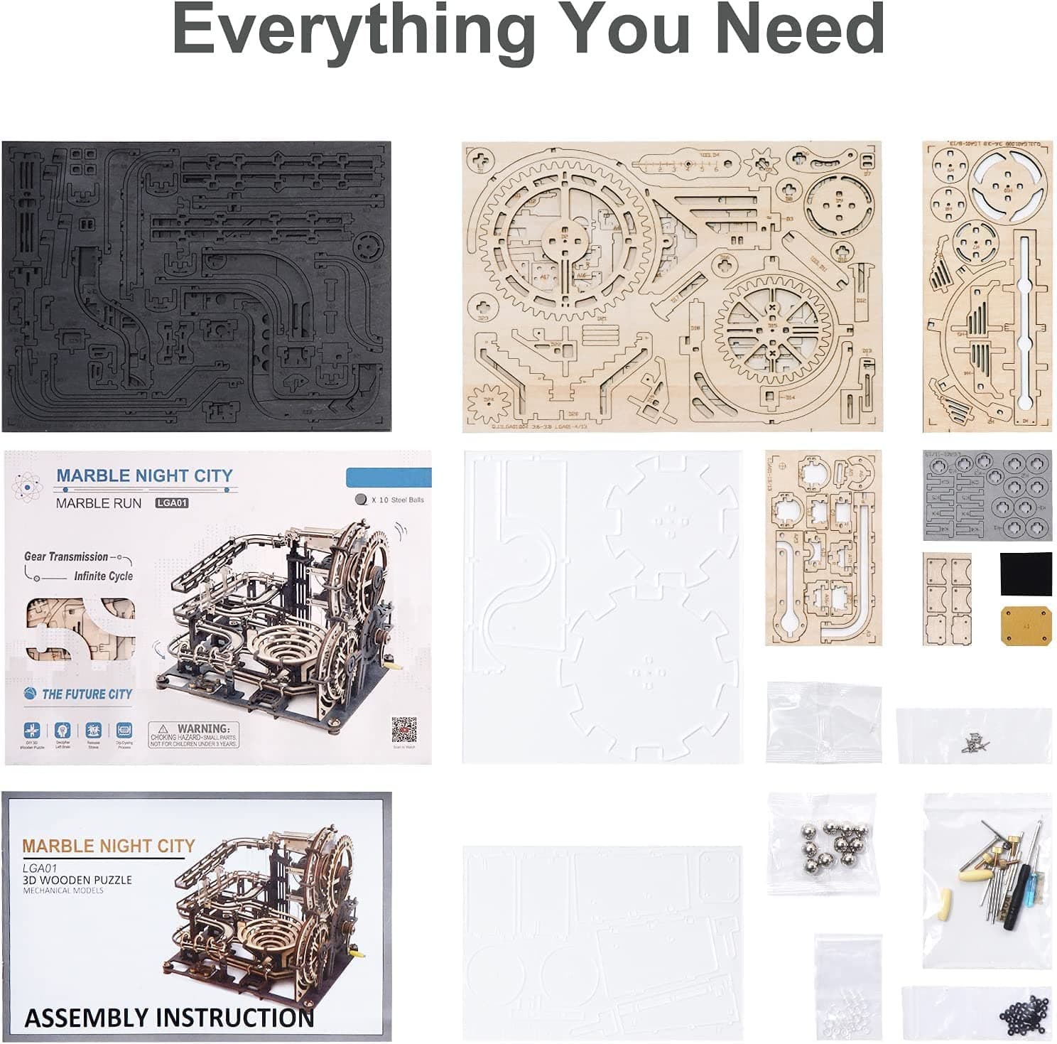 Marble Night City 3D Wooden Marble Run Kit - image 9