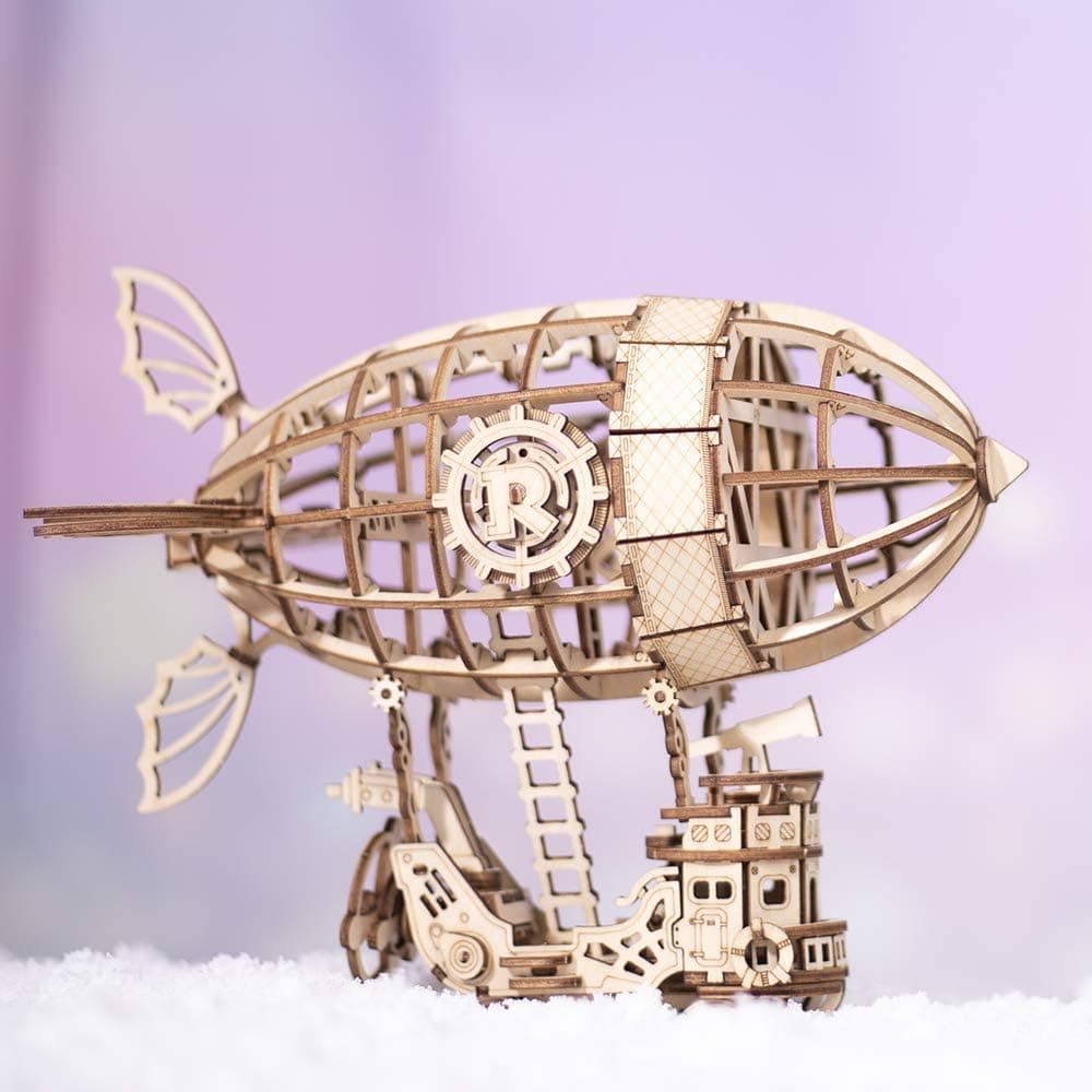 Steampunk Aircraft 3D Wooden Puzzle Kit - image 7