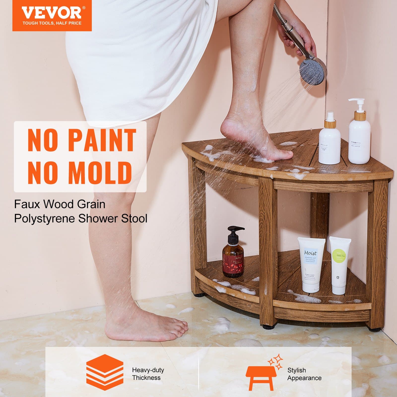 Adjustable Corner Shower Stool - image 4