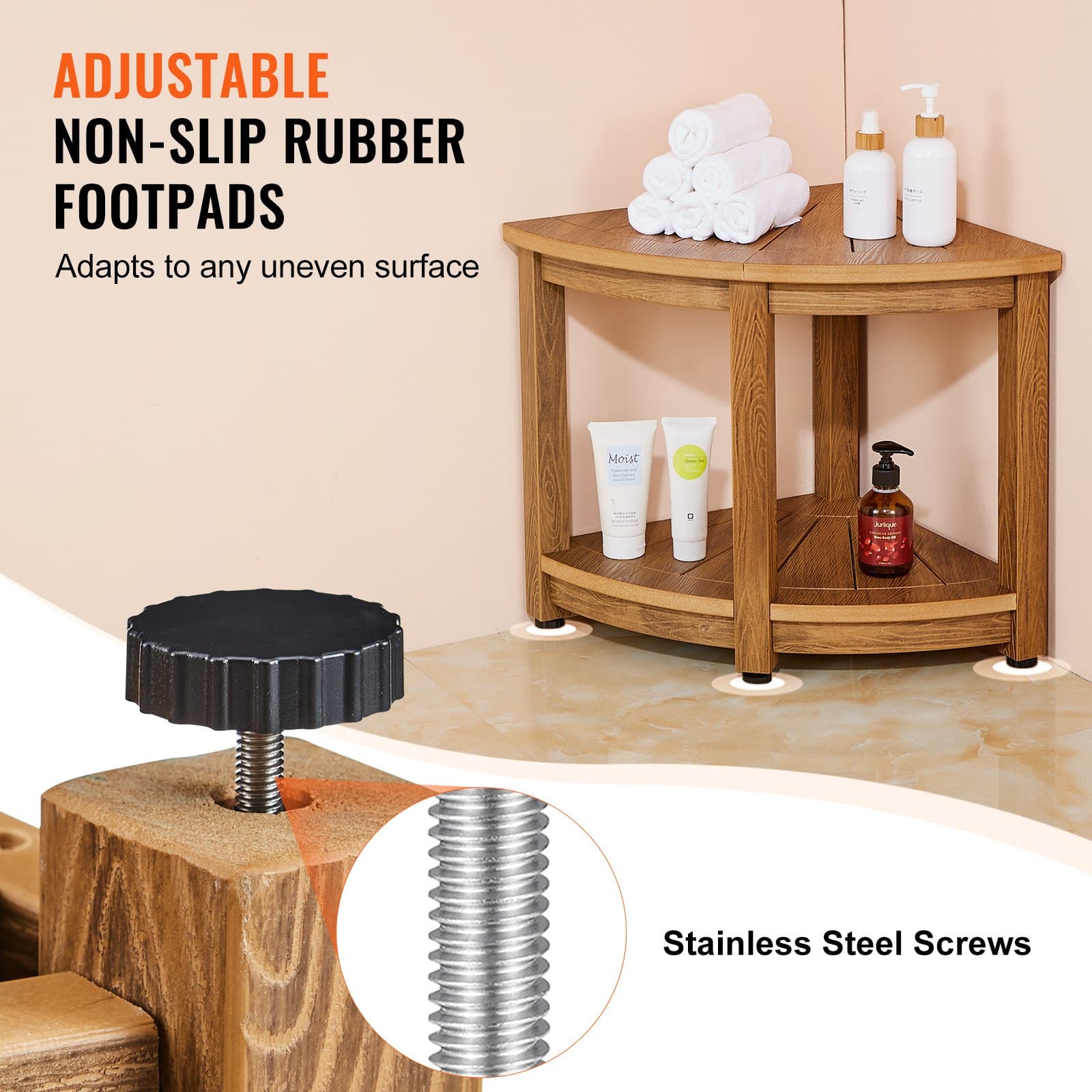 Adjustable Corner Shower Stool - image 2