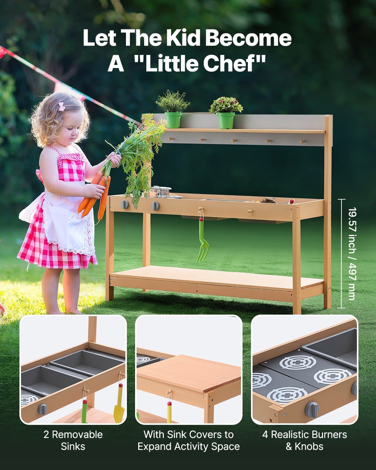 Transform Outdoor Play with the Premium Wooden Mud Kitchen - image 1