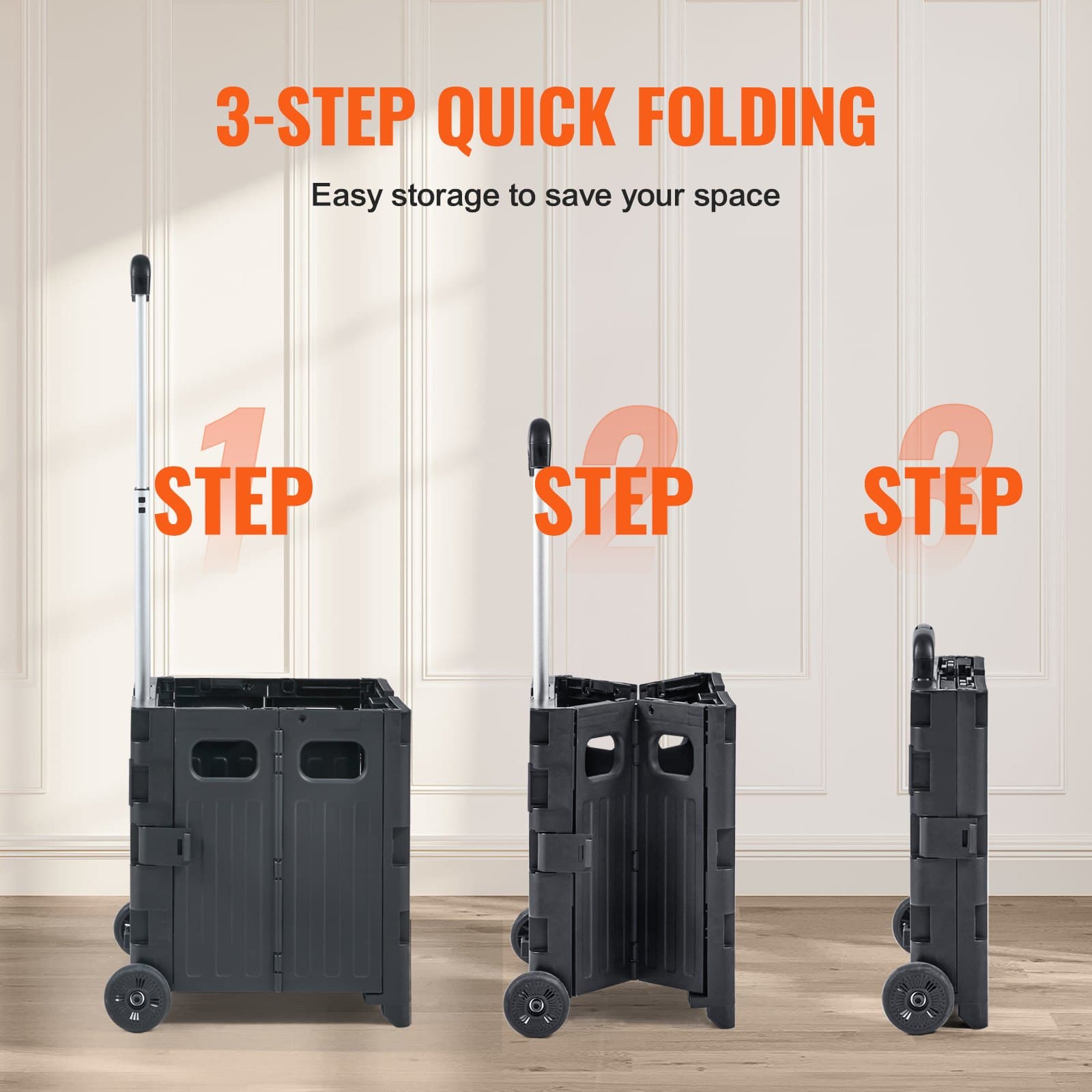 Versatile Folding Utility Cart with Telescopic Handle - image 5