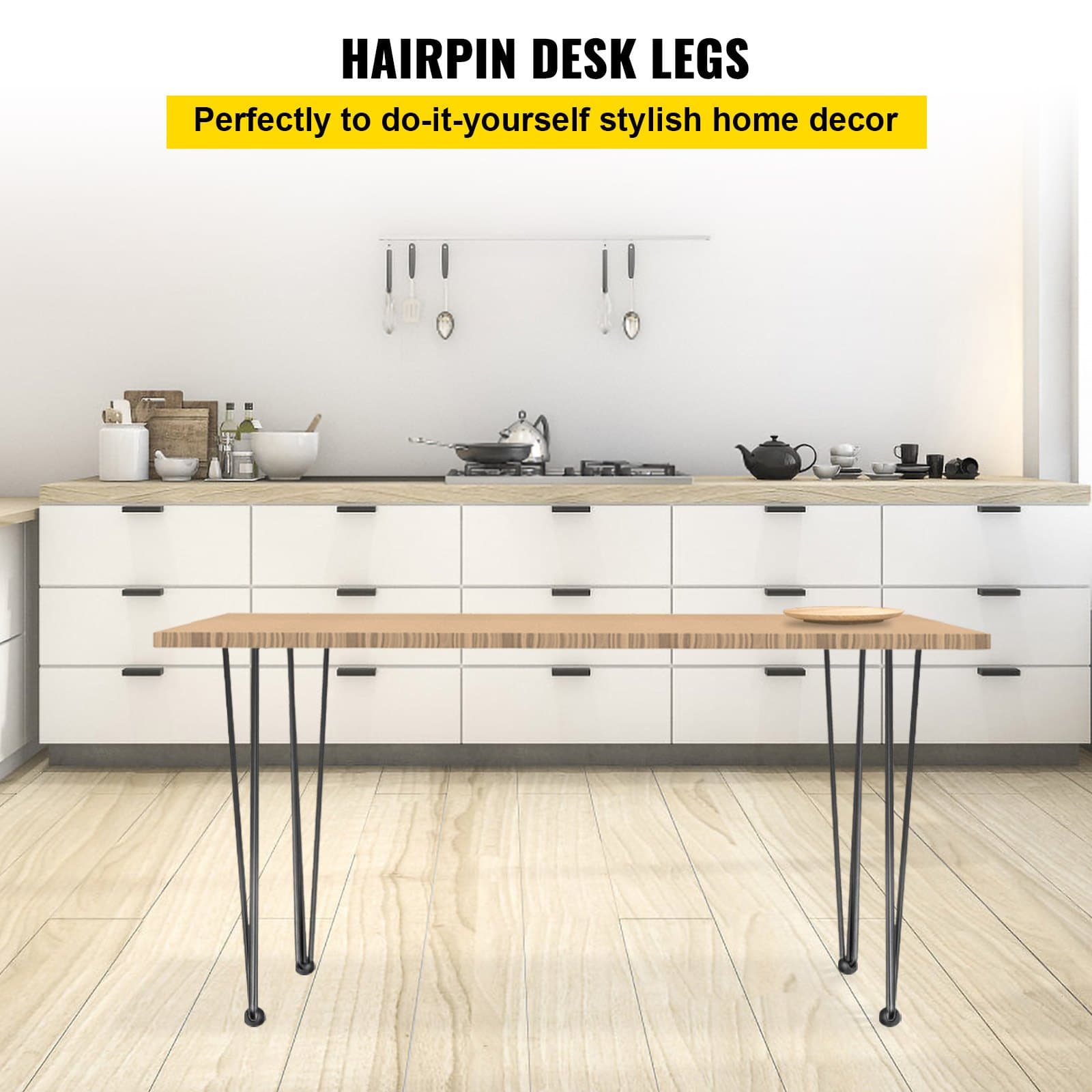 Set of 4 Heavy-Duty Steel Hairpin Table Legs (70cm) - image 5