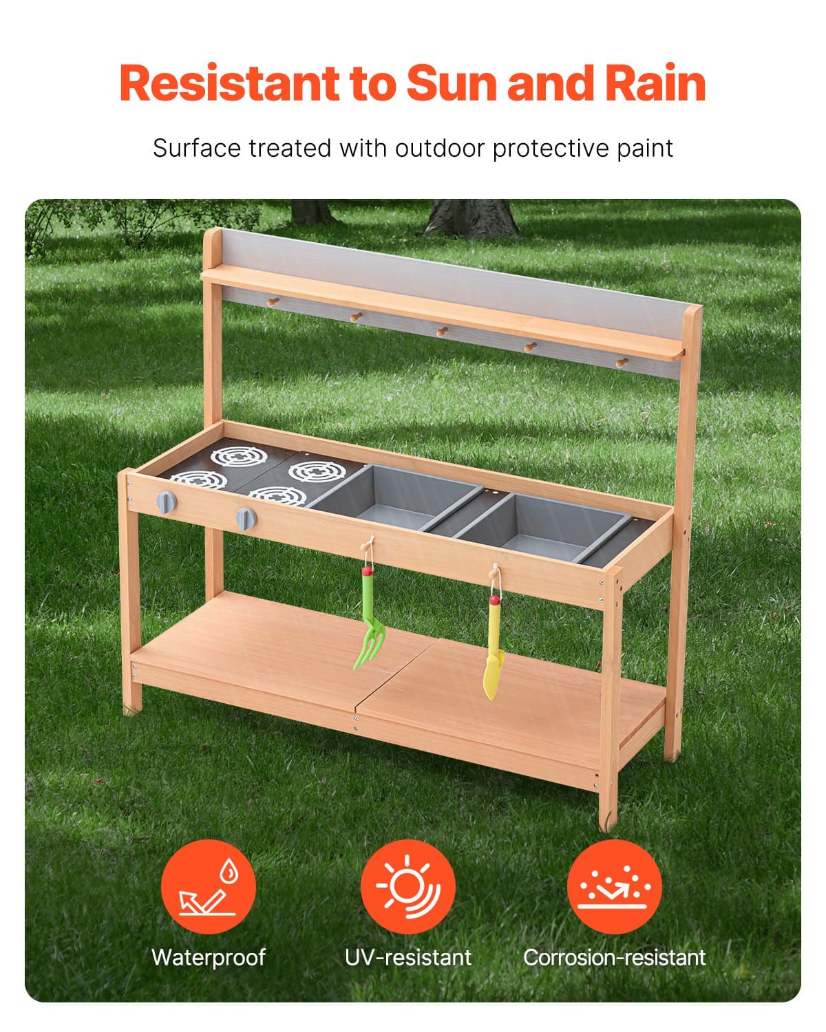Transform Outdoor Play with the Premium Wooden Mud Kitchen - image 4