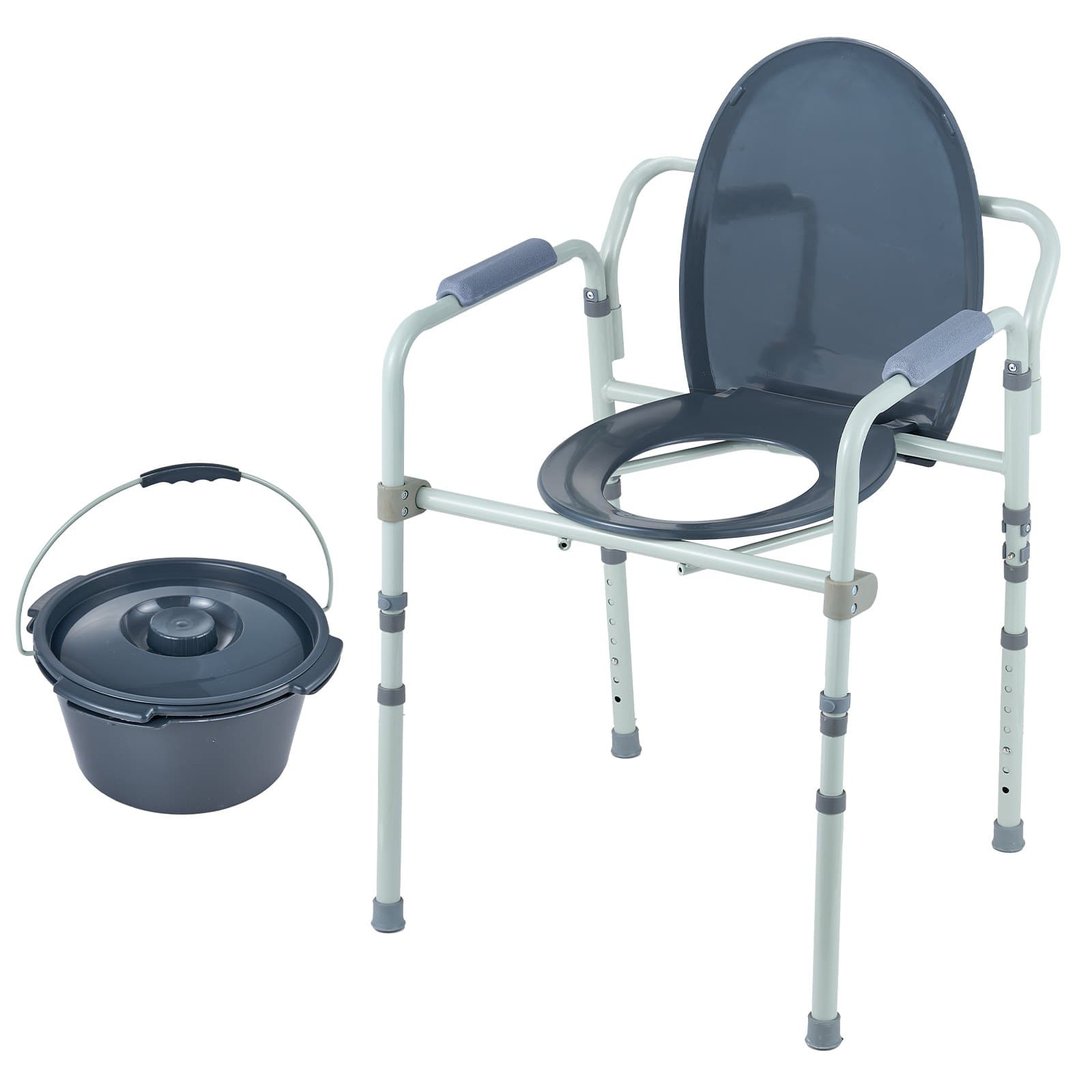 Comfortable & Sturdy Steel Commode Chair