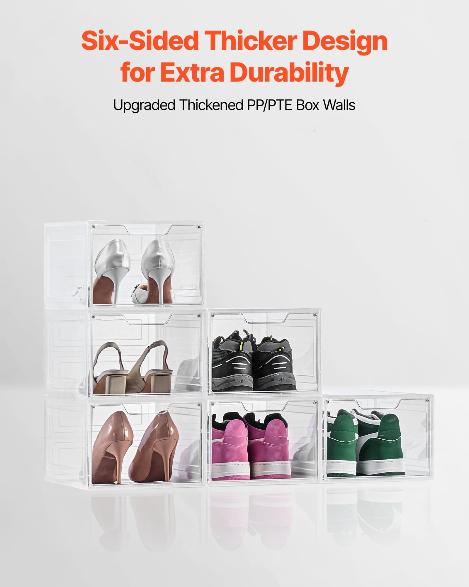 Set of Clear Stackable Shoe Organiser Boxes - image 10