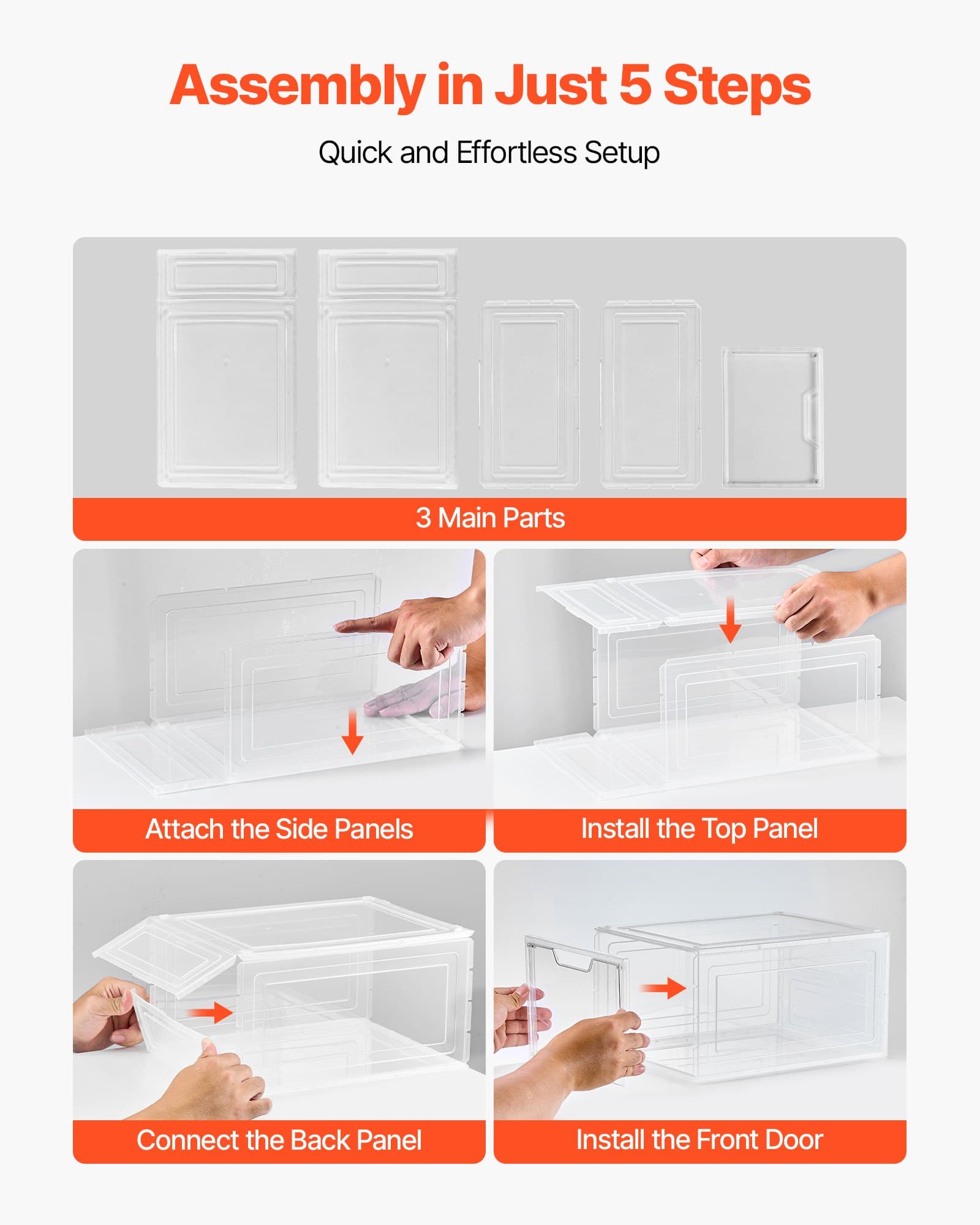 Set of Clear Stackable Shoe Organiser Boxes - image 2