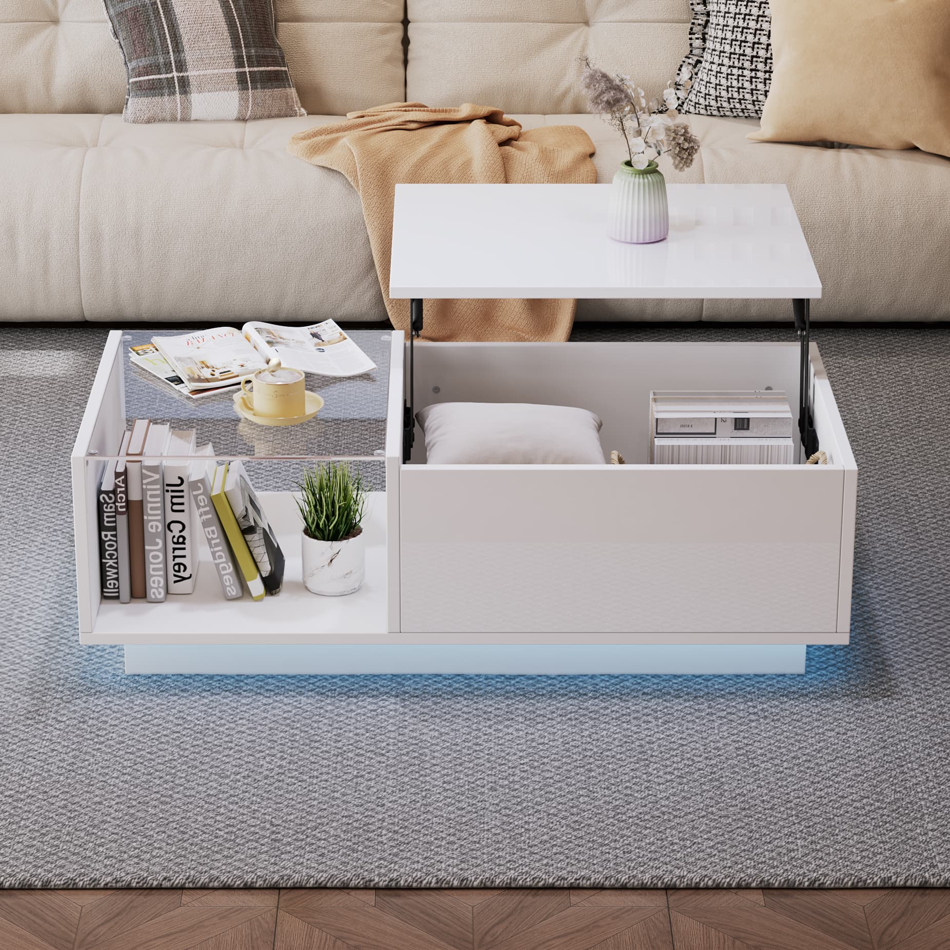 Effortless Style & Hidden Storage: The Ultimate Lift-Top Coffee Table - image 3