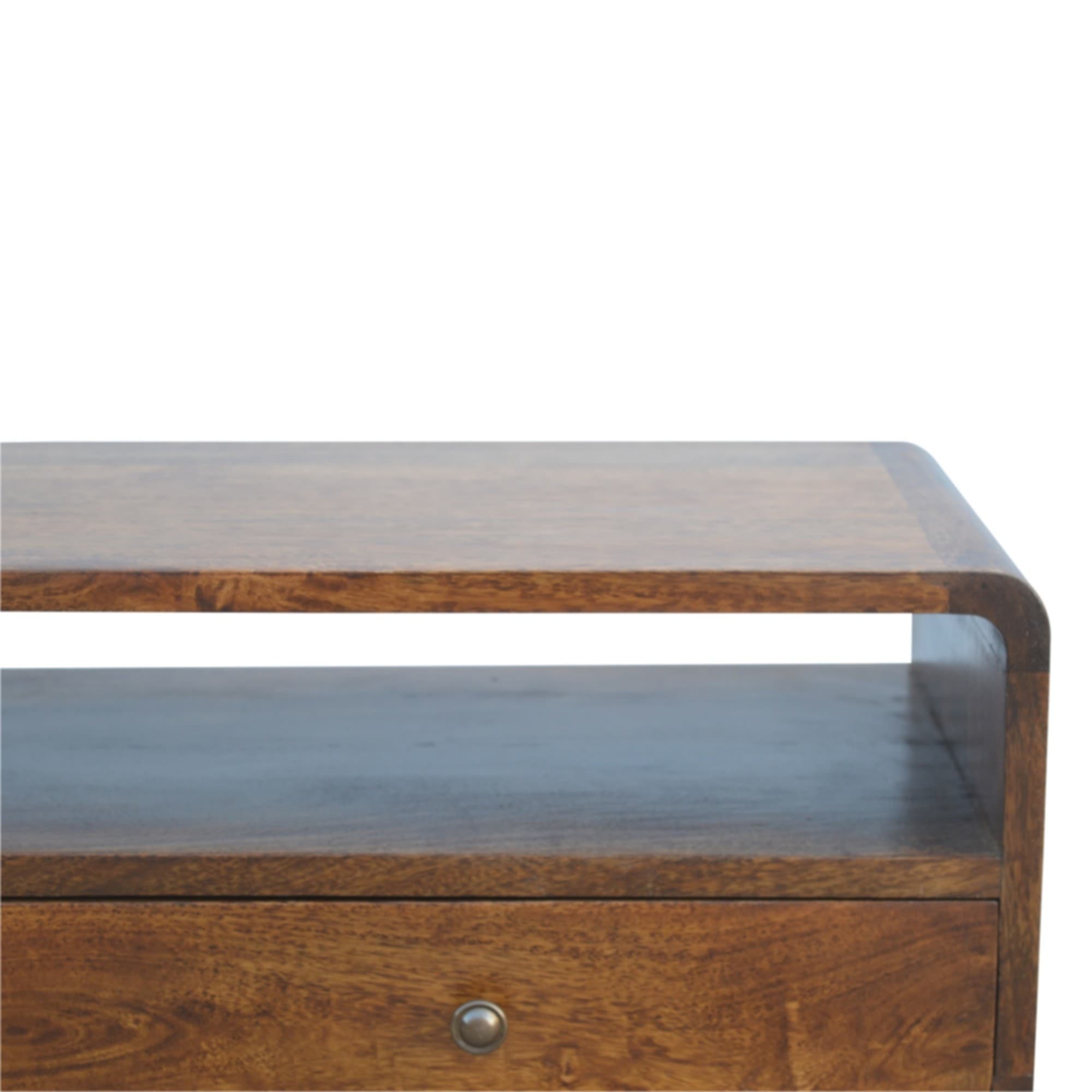 Elevate Your Hallway with a Curved Chestnut Console Table - image 2