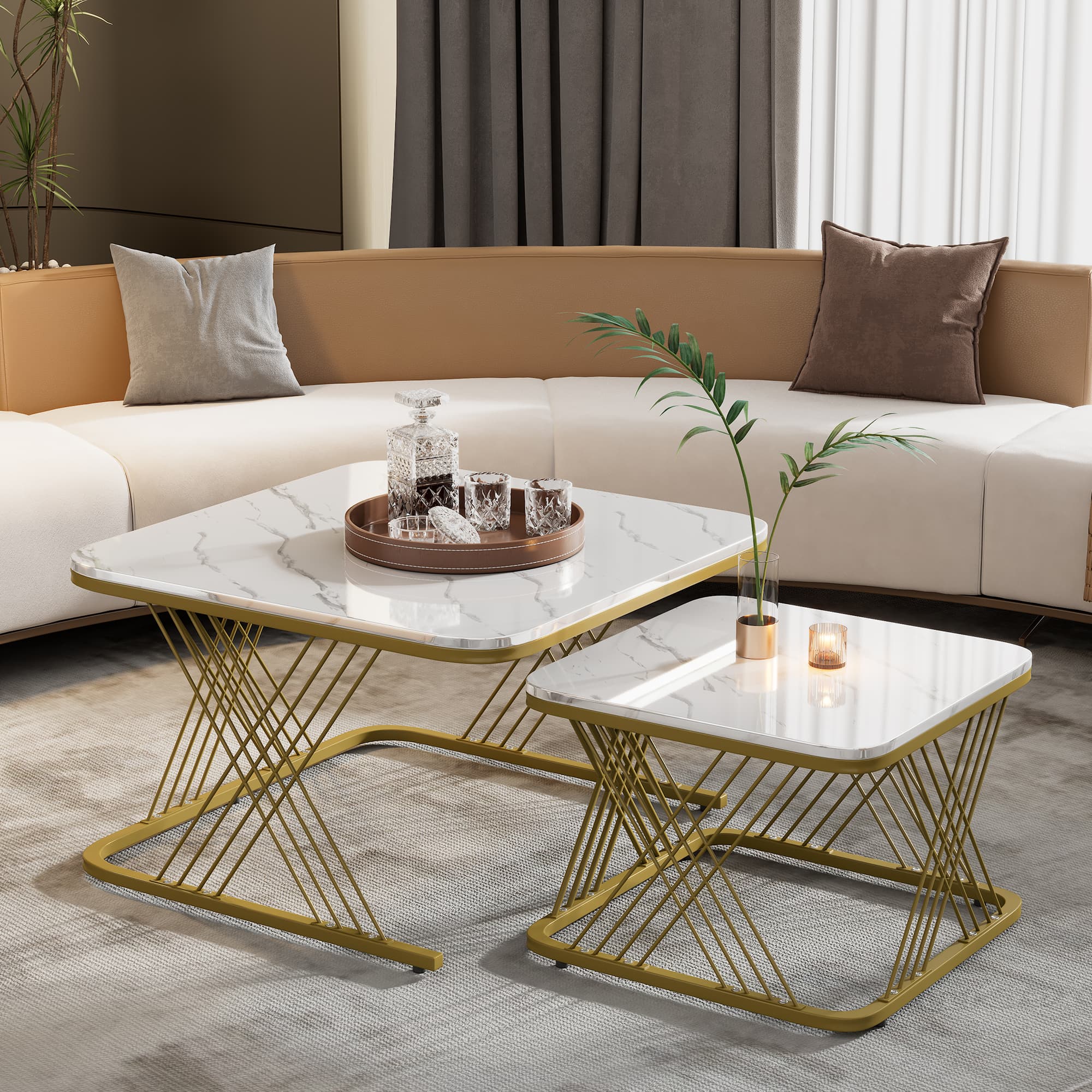 Maximise Your Space with these Marble Nesting Coffee Tables - image 6