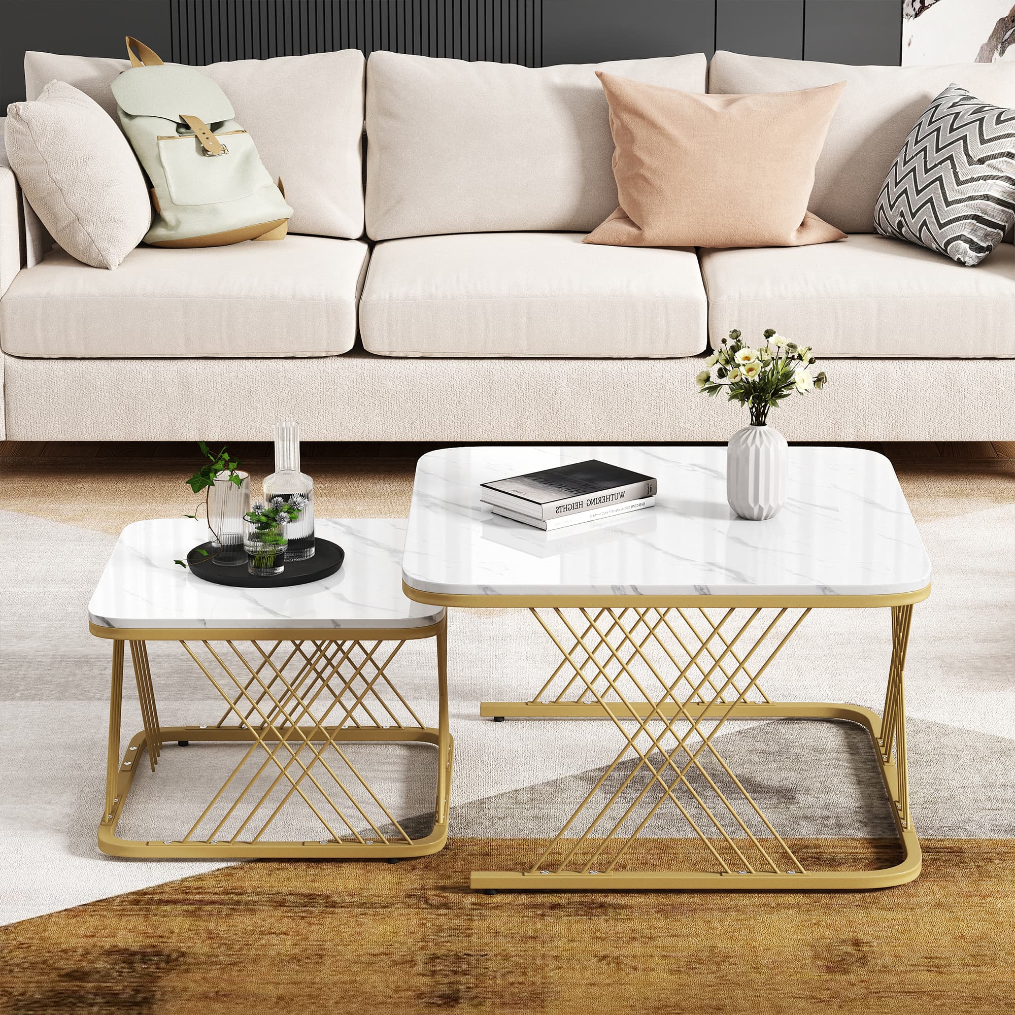 Maximise Your Space with these Marble Nesting Coffee Tables - image 1