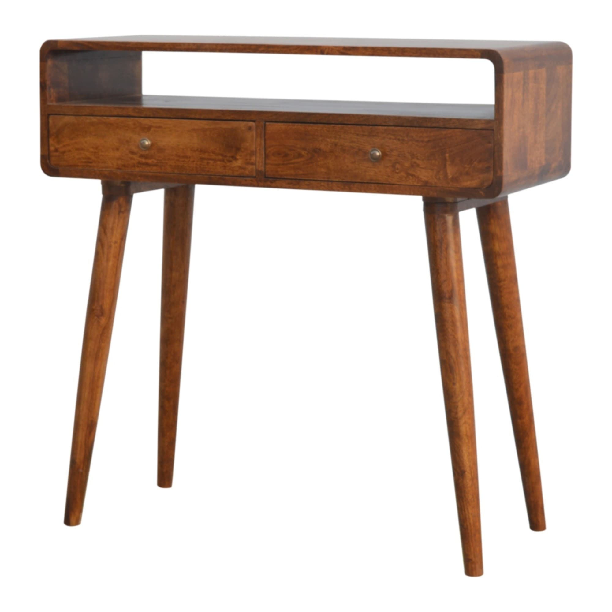 Elevate Your Hallway with a Curved Chestnut Console Table - image 6