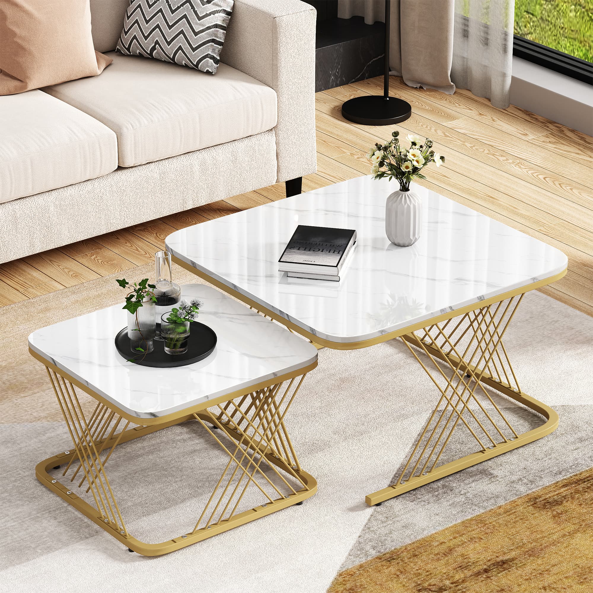 Maximise Your Space with these Marble Nesting Coffee Tables - image 2