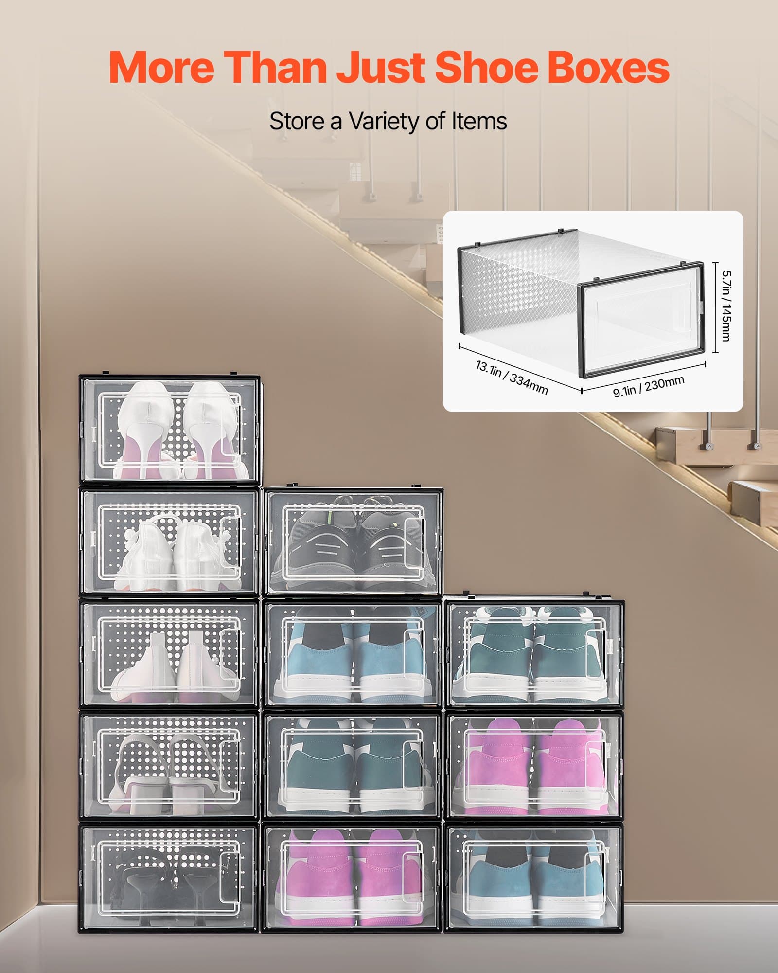 Transform Your Space with 12 Stackable Shoe Storage Boxes - image 3
